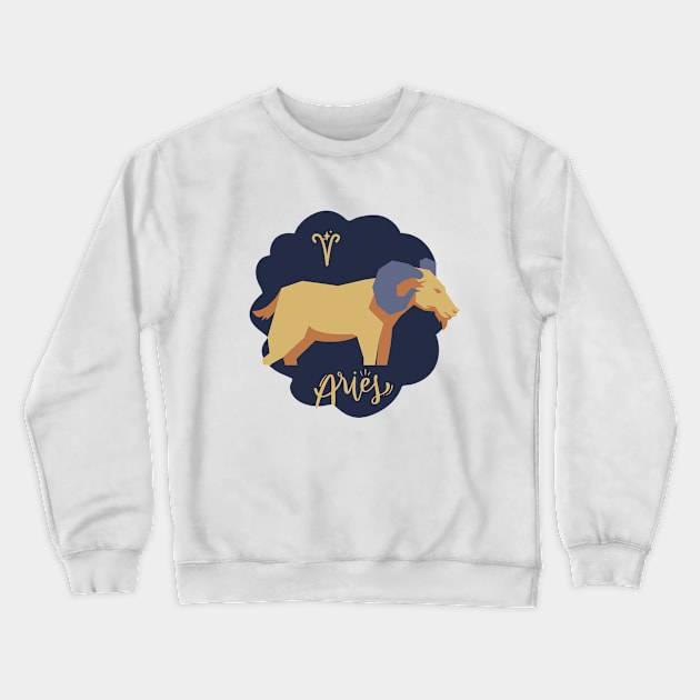 Aries: Born to blaze trails, fearless and bold. Crewneck Sweatshirt by Heartfeltarts